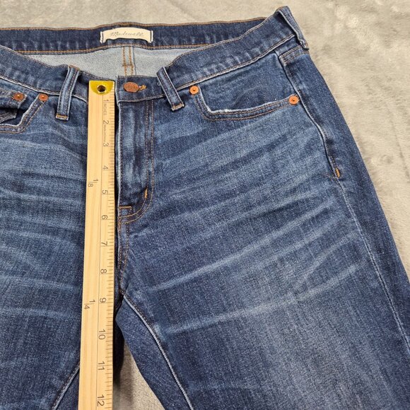 Madewell Jeans Womens 28 Blue Slim Boyjean Raw Hem Ankle Stretch Denim Preppy - Picture 10 of 11